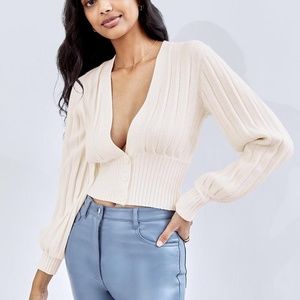 Aritzia Wilfred Plunge Cardigan